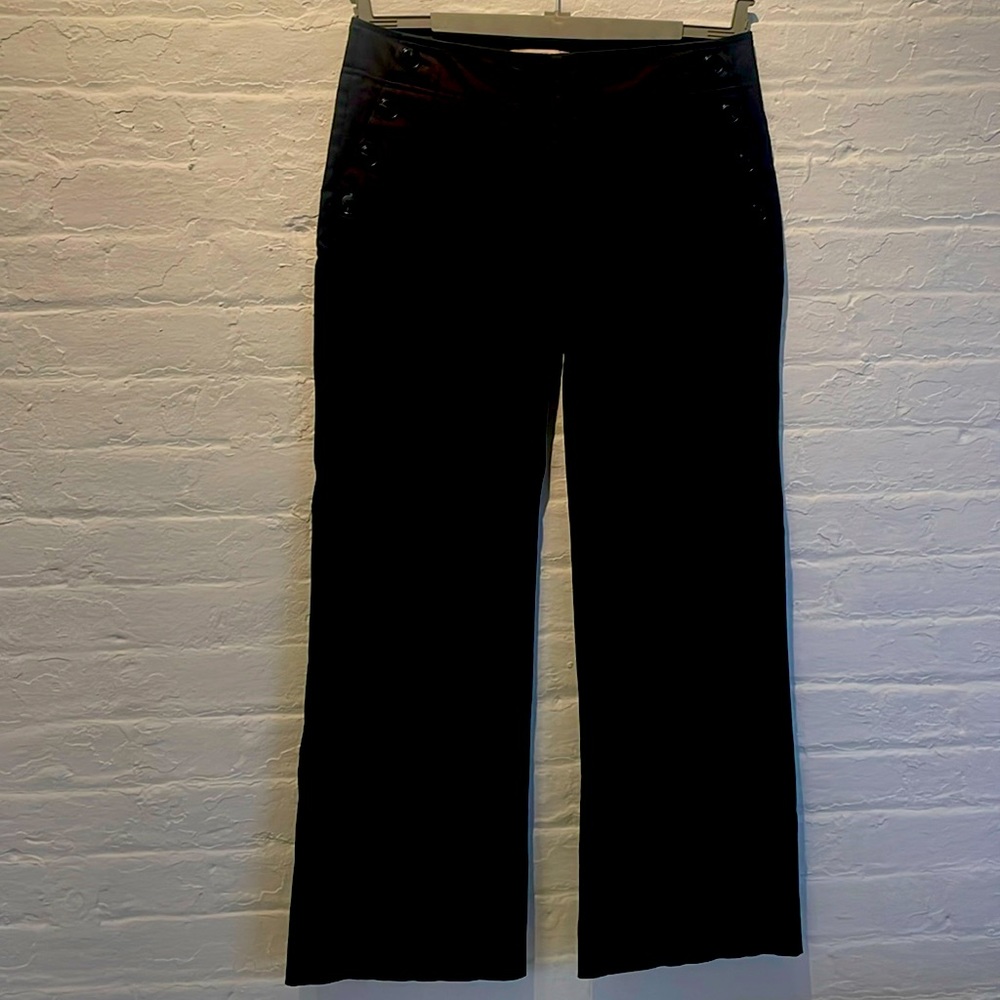 Loft wide leg sailor style black pants